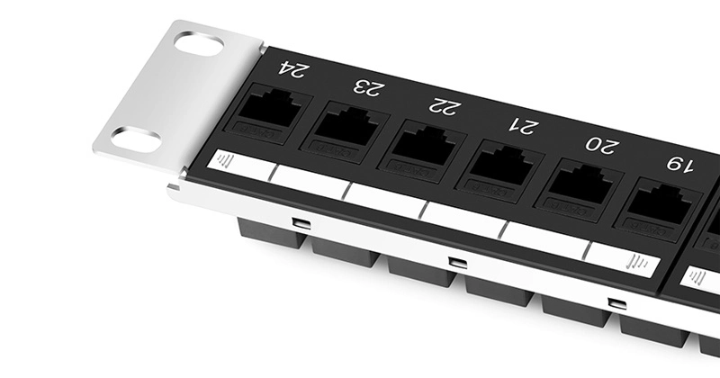 24-Port 1ru Cable Cat5e UTP 24 Ports Integrated Network Patch Panel